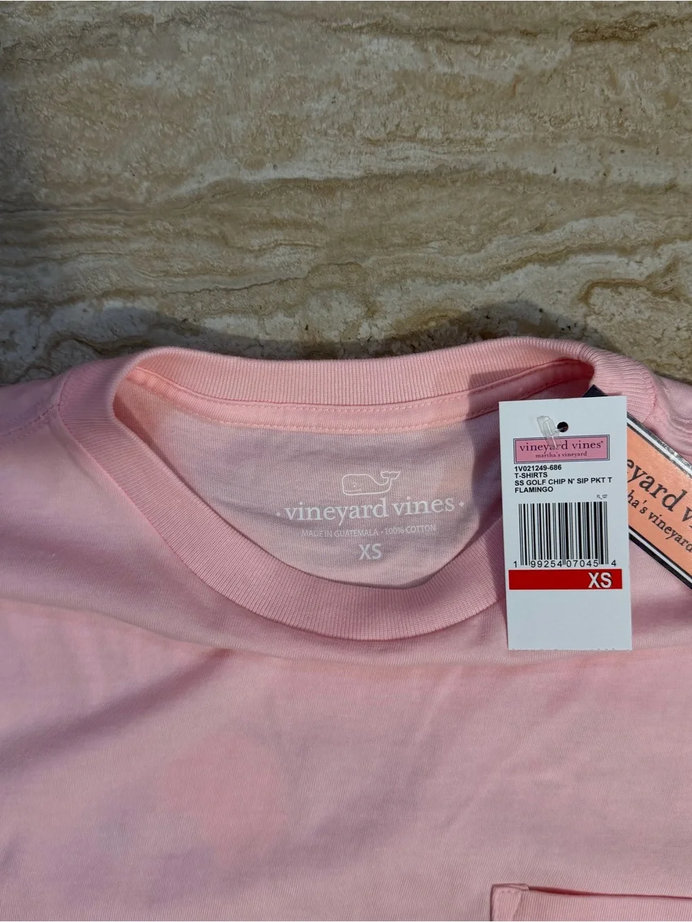 Vineyard Vines Pink 'Chip N' Sip' Graphic Short Sleeve Tee